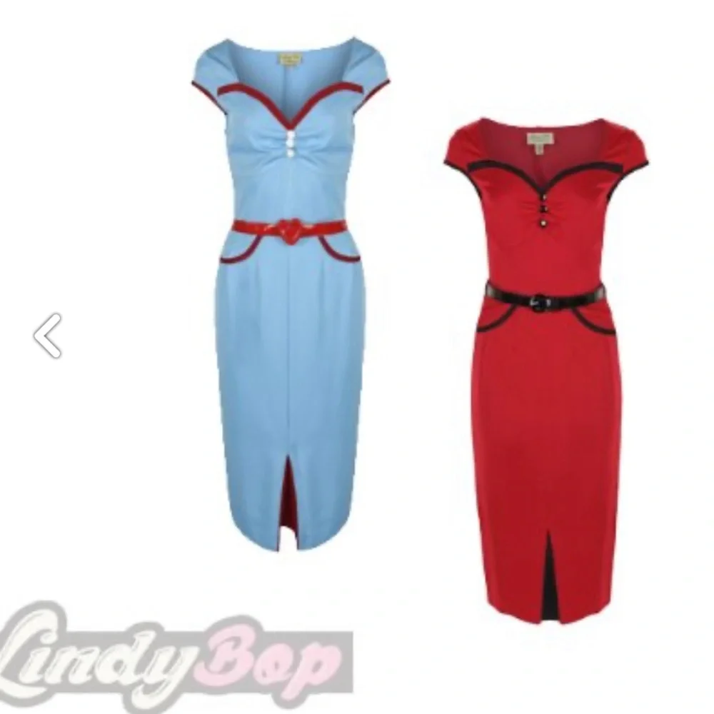Lindy Bop Red Heidi Pinup Dress - Picture 4 of 11